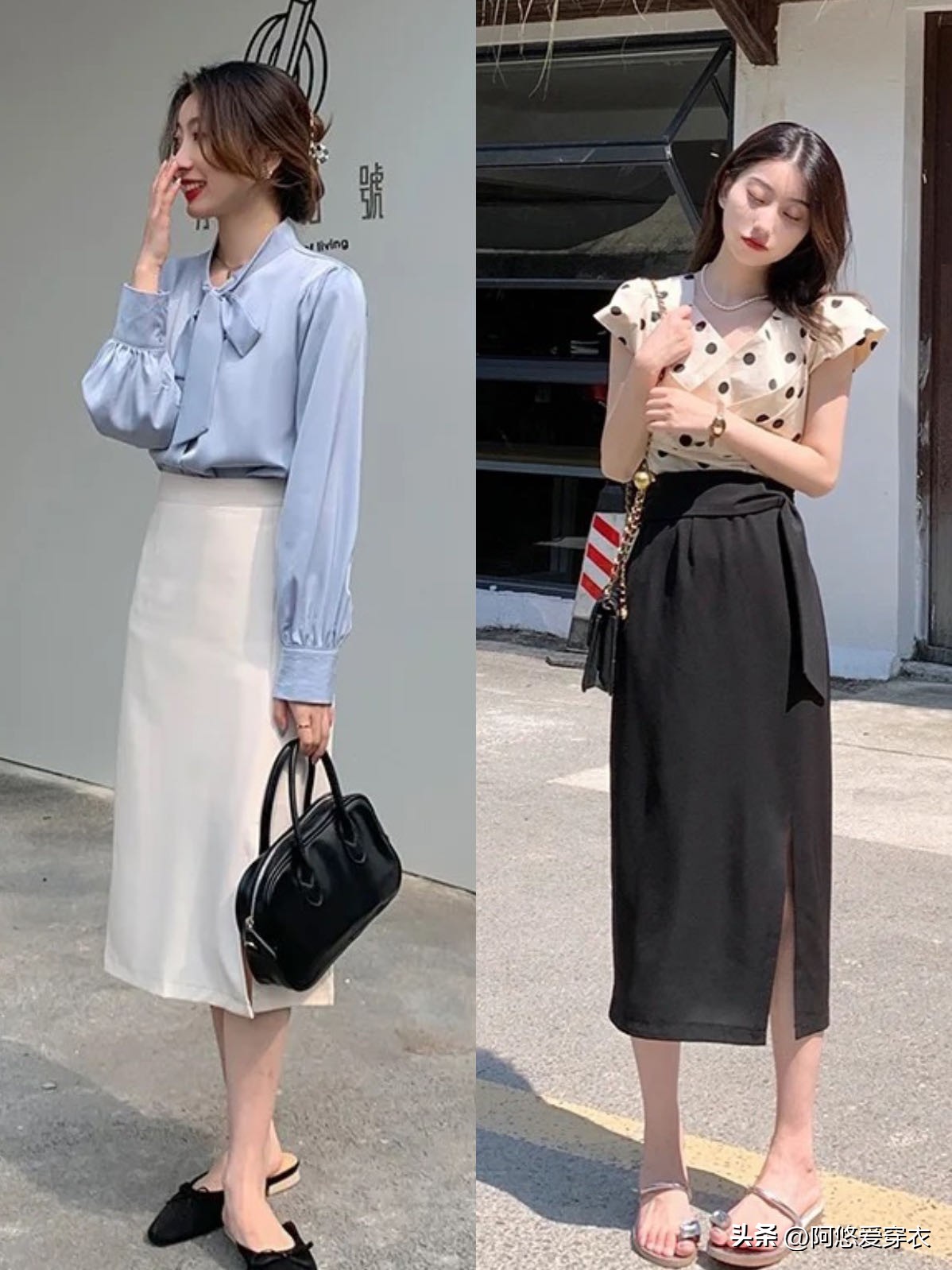 学生党半身裙怎么穿才好看,158小个子135斤微胖穿搭半身裙