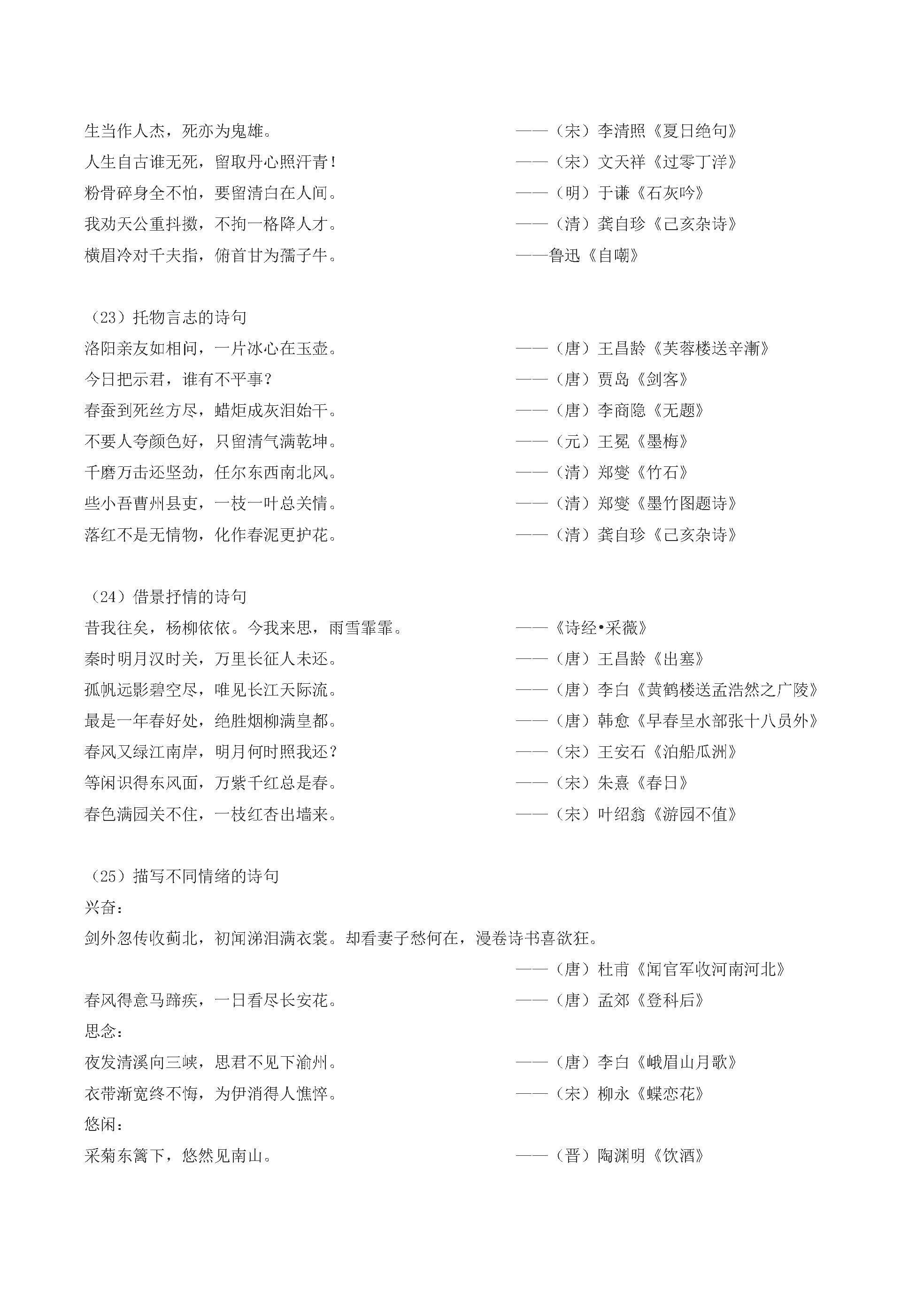 小学古诗词文学常识及赏析,文学常识和必背古诗小学