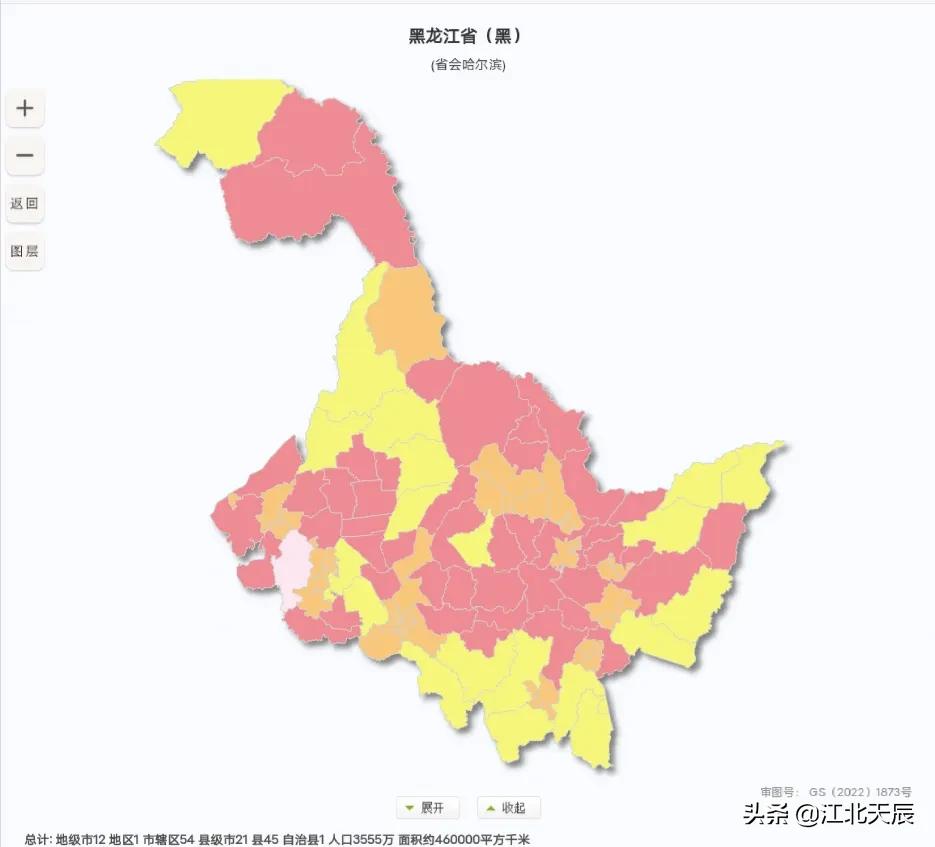 黑吉辽各市级别示意图,黑吉辽三省和新疆的面积谁大