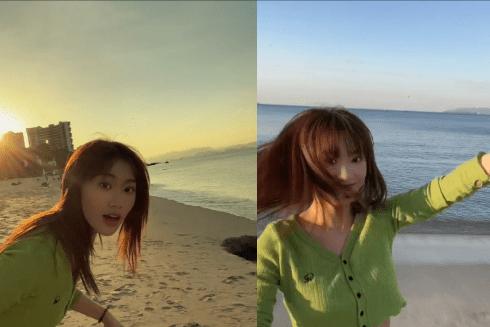 闫妮在片场穿露脐装跳舞的视频,48岁闫妮和女儿合照