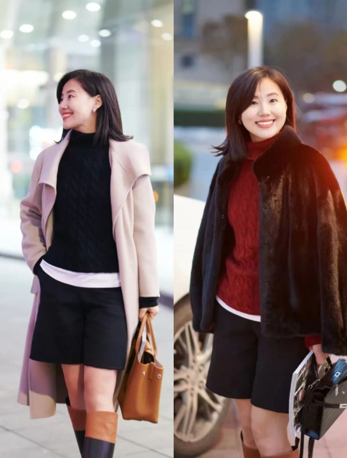 大衣穿搭小个子中长款,适合小个子穿的大衣长款