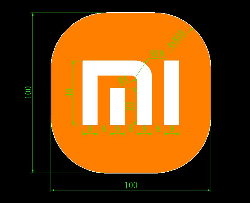 小米新logo绘制方法,小米logo制作视频过程