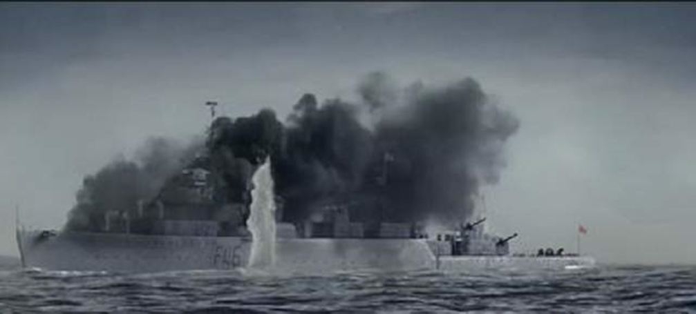 来一艘炸毁一艘,英国军舰大败落荒而逃,解放军打出中华国威!