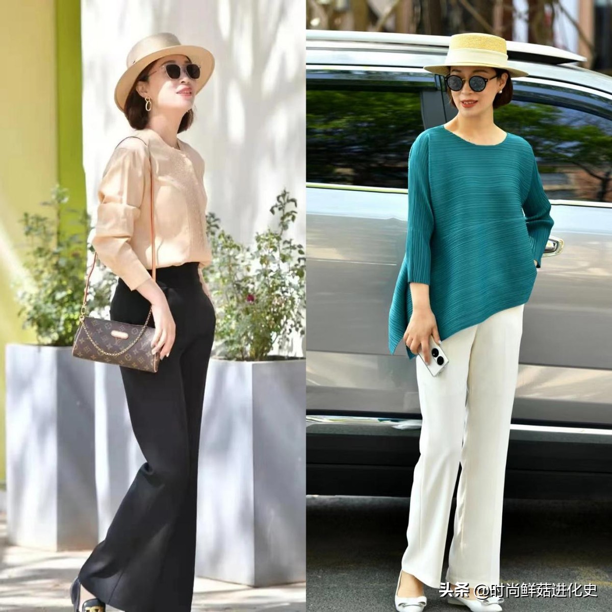 建议50、60岁女人都有“三宅一生裤”！衬衫、外套随便搭，更年轻