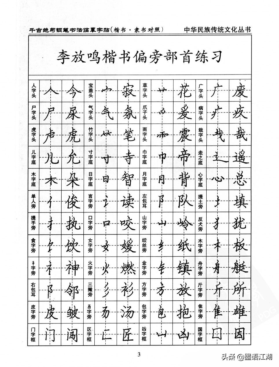 硬笔楷书临摹字帖作品,千古绝句楷书隶书对照