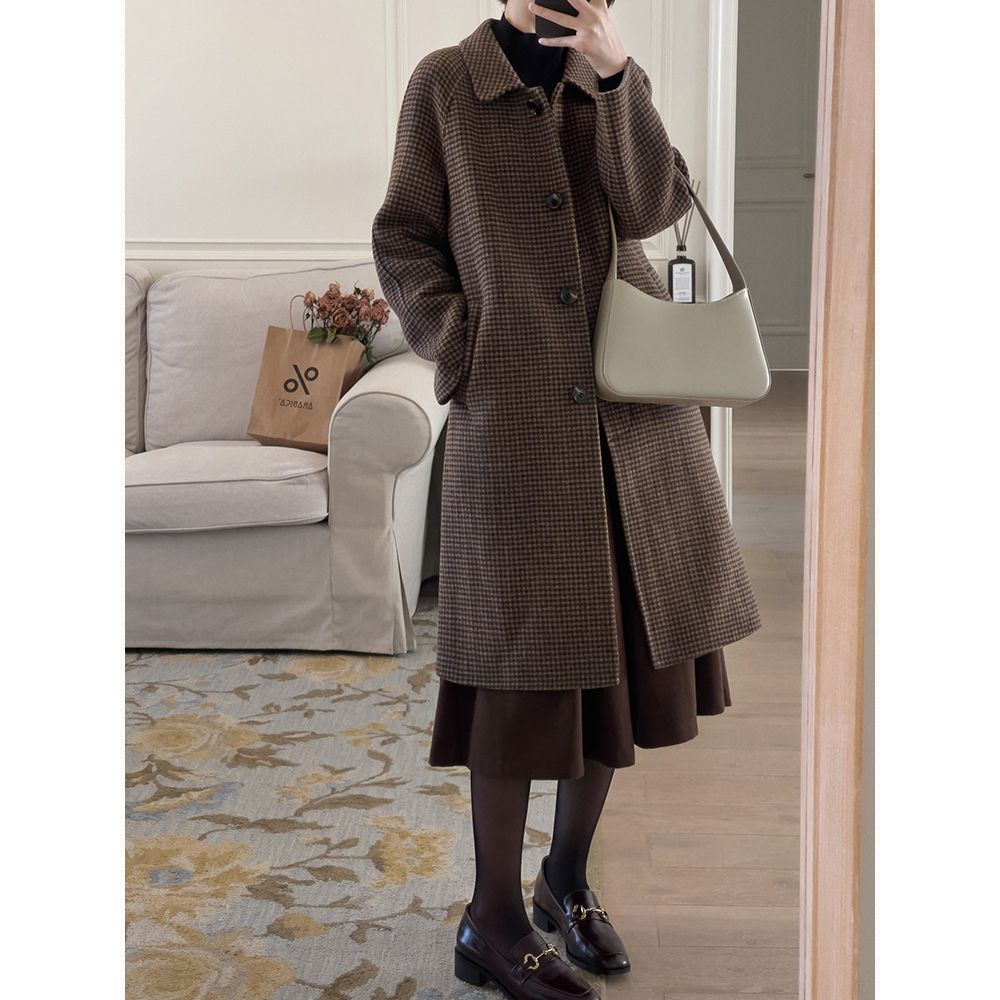 谁说小个子穿不了长大衣,150小个子怎么穿长大衣