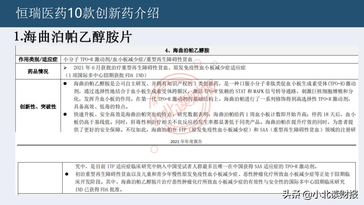 恒瑞医药在研发哪些创新药,恒瑞医药的生物创新药