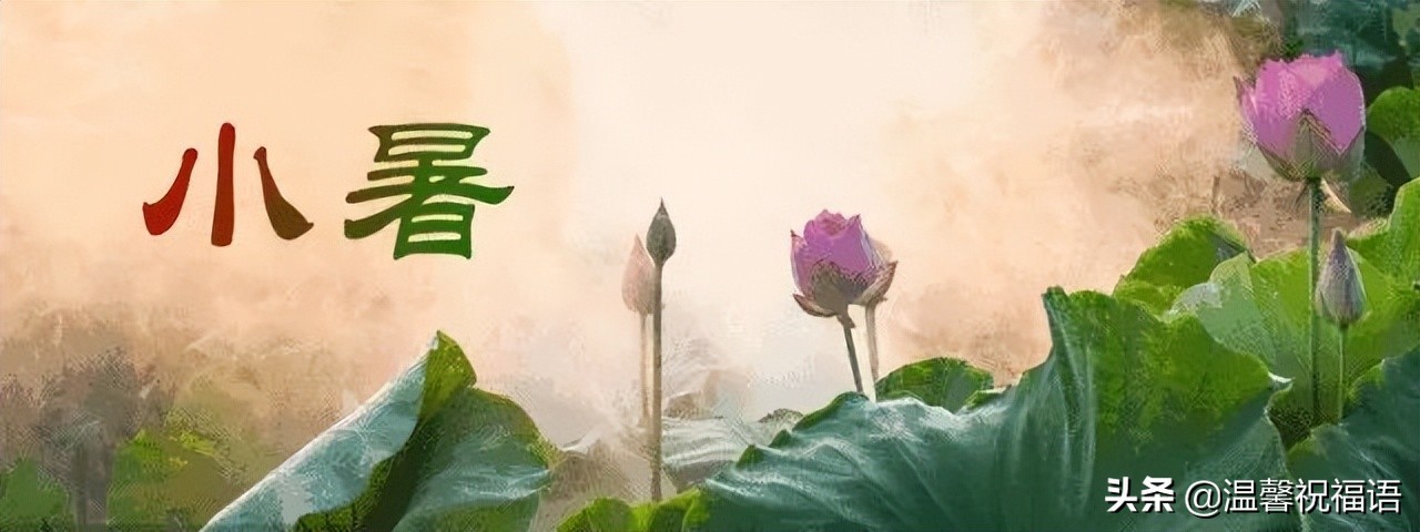 小暑节气问候语图片高清图文,小暑节气祝福语图片简短