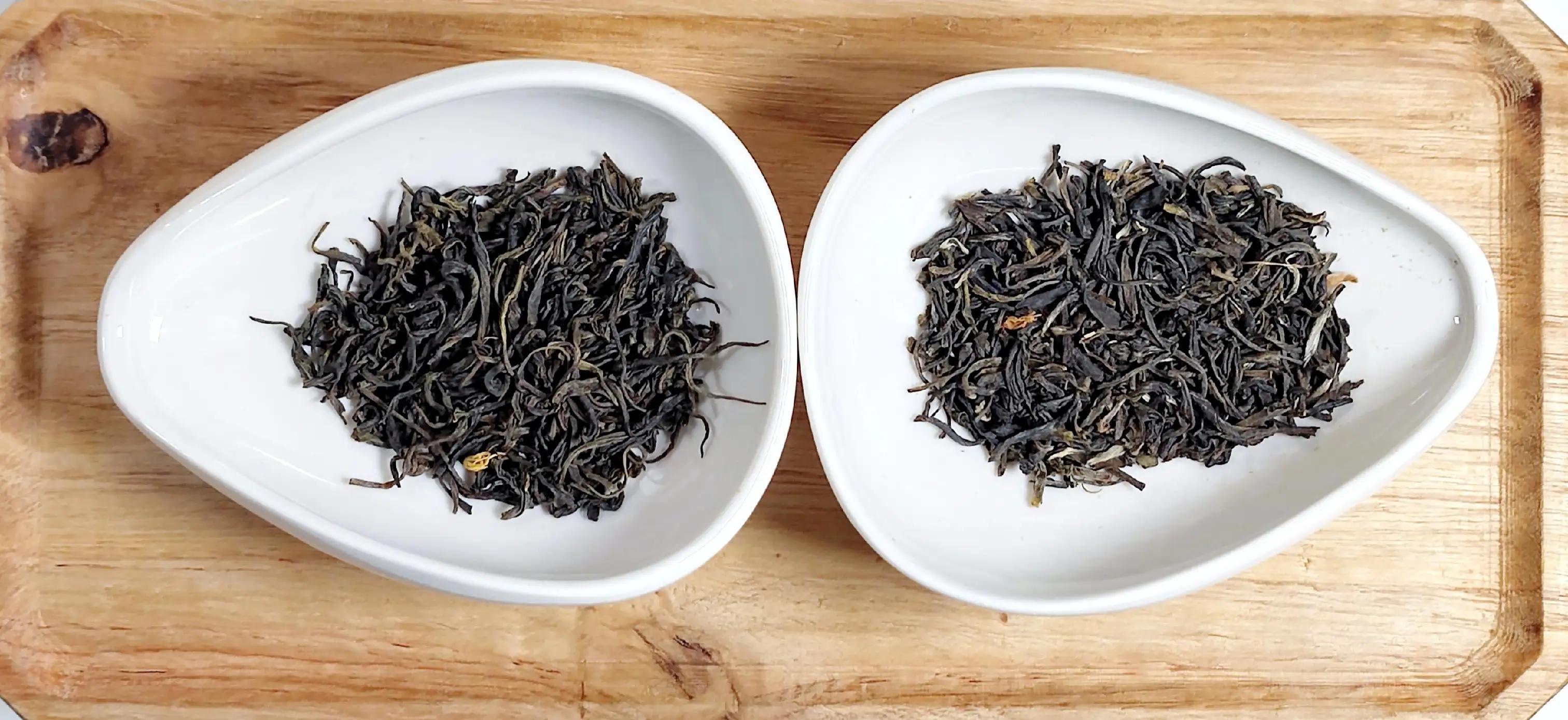 中茶蝴蝶和猴王茉莉花茶,南派茉莉