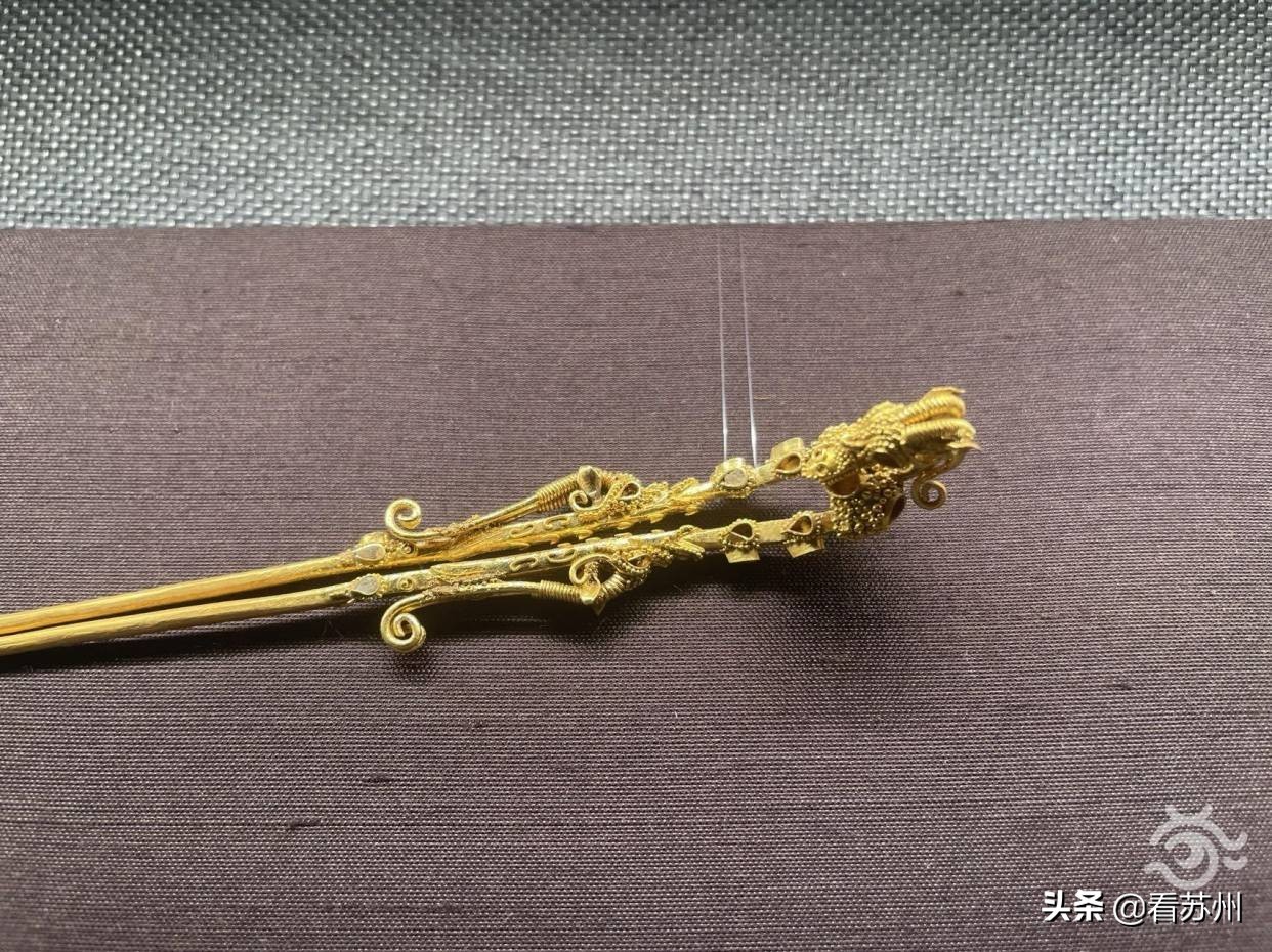 苏州博物馆西馆大乔金簪,苏州博物馆文物玉手镯