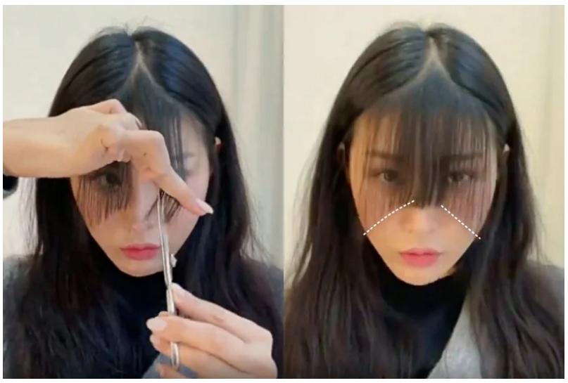 剪刘海教程教发型师,超简单在家就可以剪的刘海
