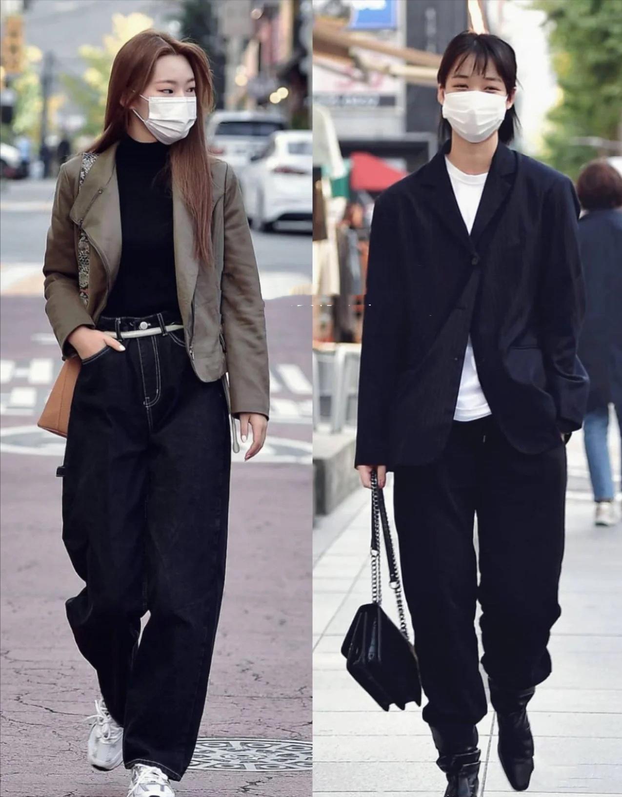 好看的韩国女性高级感穿搭,韩国高级感御姐风黑色系穿搭