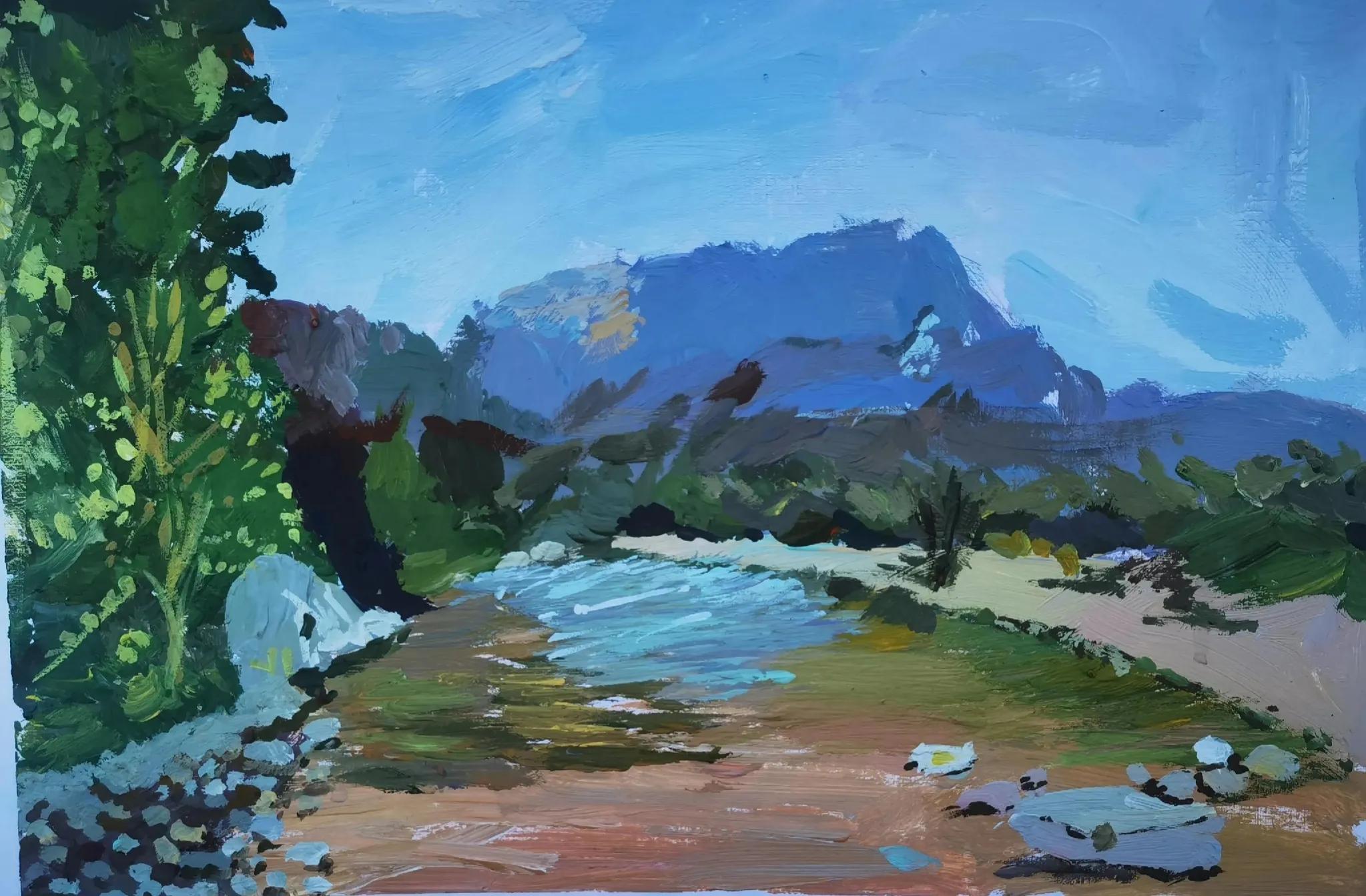 叶县迎国庆书画展,叶县融通实验高中国庆画展