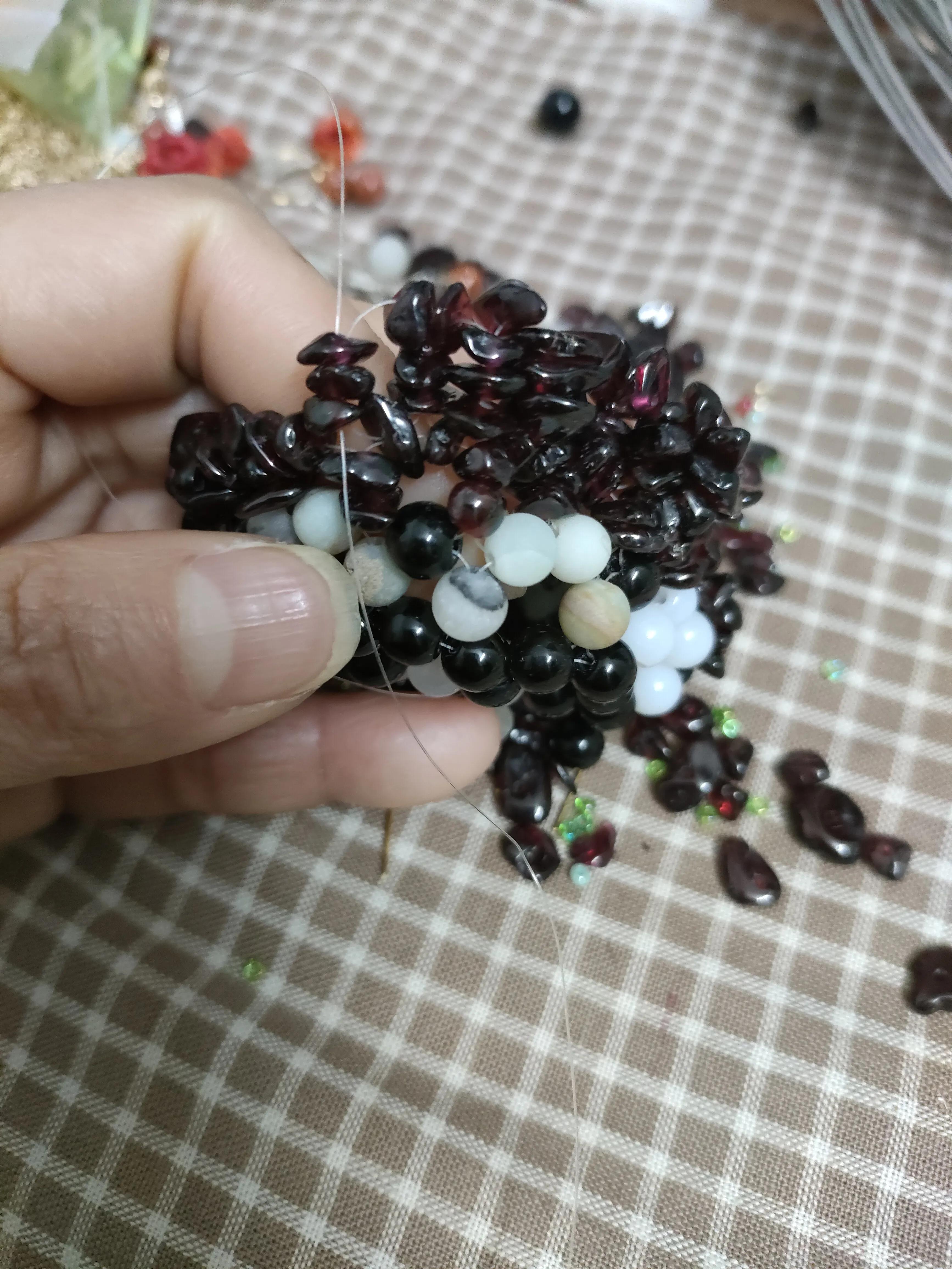 手工串珠花瓶串花视频,手工串珠花瓶