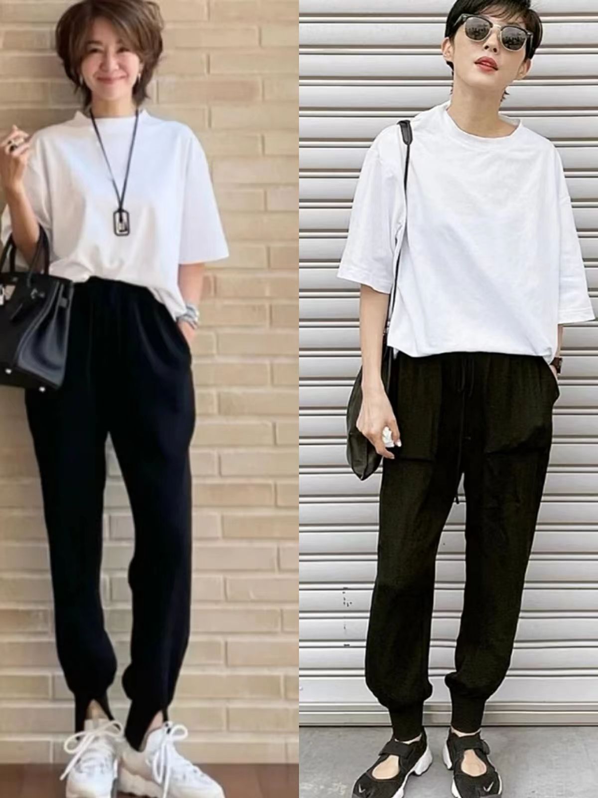 t恤奶奶裤减龄时髦显气质火了,t恤奶奶裤减龄时髦显气质