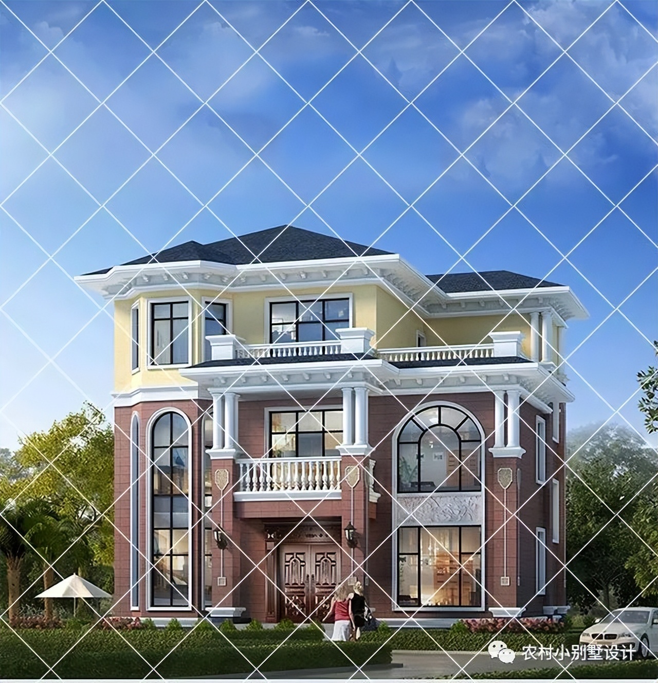 欧式别墅三层半设计及图纸大全,100平米三层别墅欧式全套设计图纸