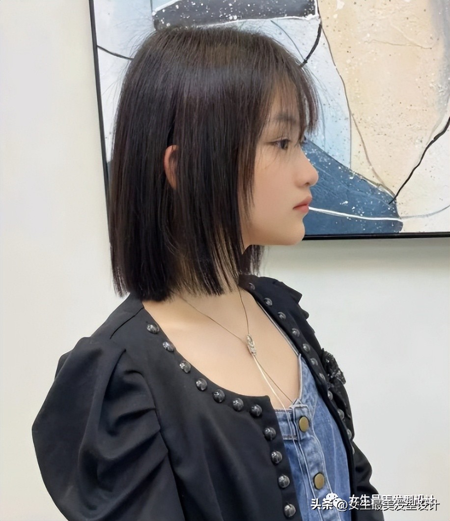 高冷齐肩发又酷又飒图片,超a超飒的女生齐肩短发