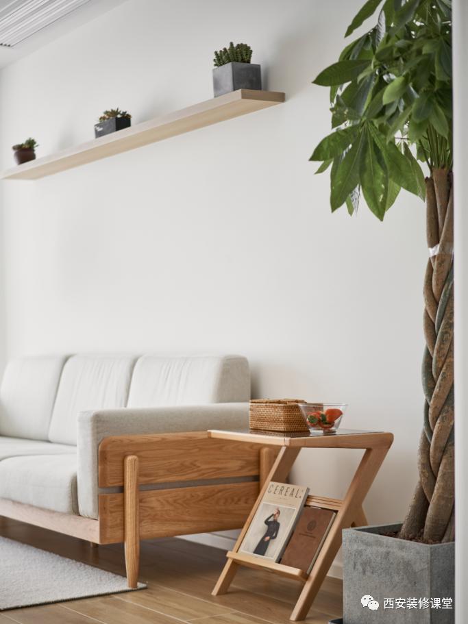 三房二厅北欧原木,130平方三室一厅轻奢极简