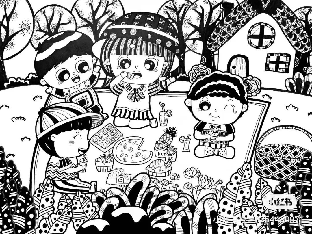 50张设计感十足的创意线描，随手画就能创造美，零基础也可以画