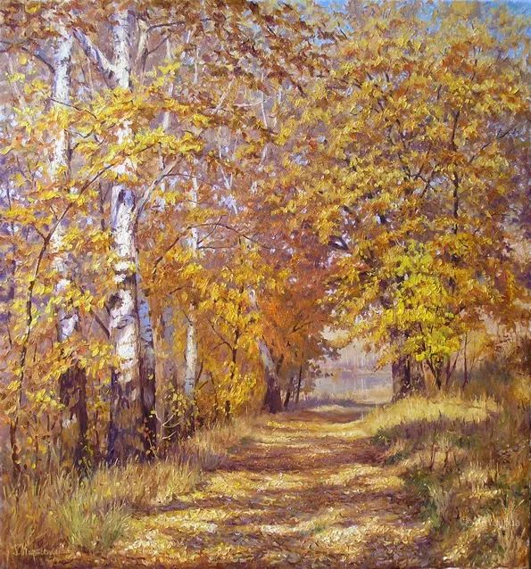 光影很强的油画风景,这油画太美了把光影画到了极致