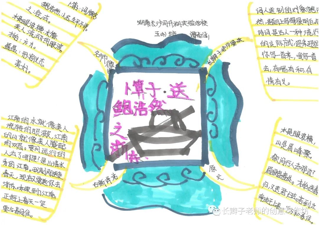 7年级上册古诗思维导图带画,古诗文鉴赏答题模板思维导图