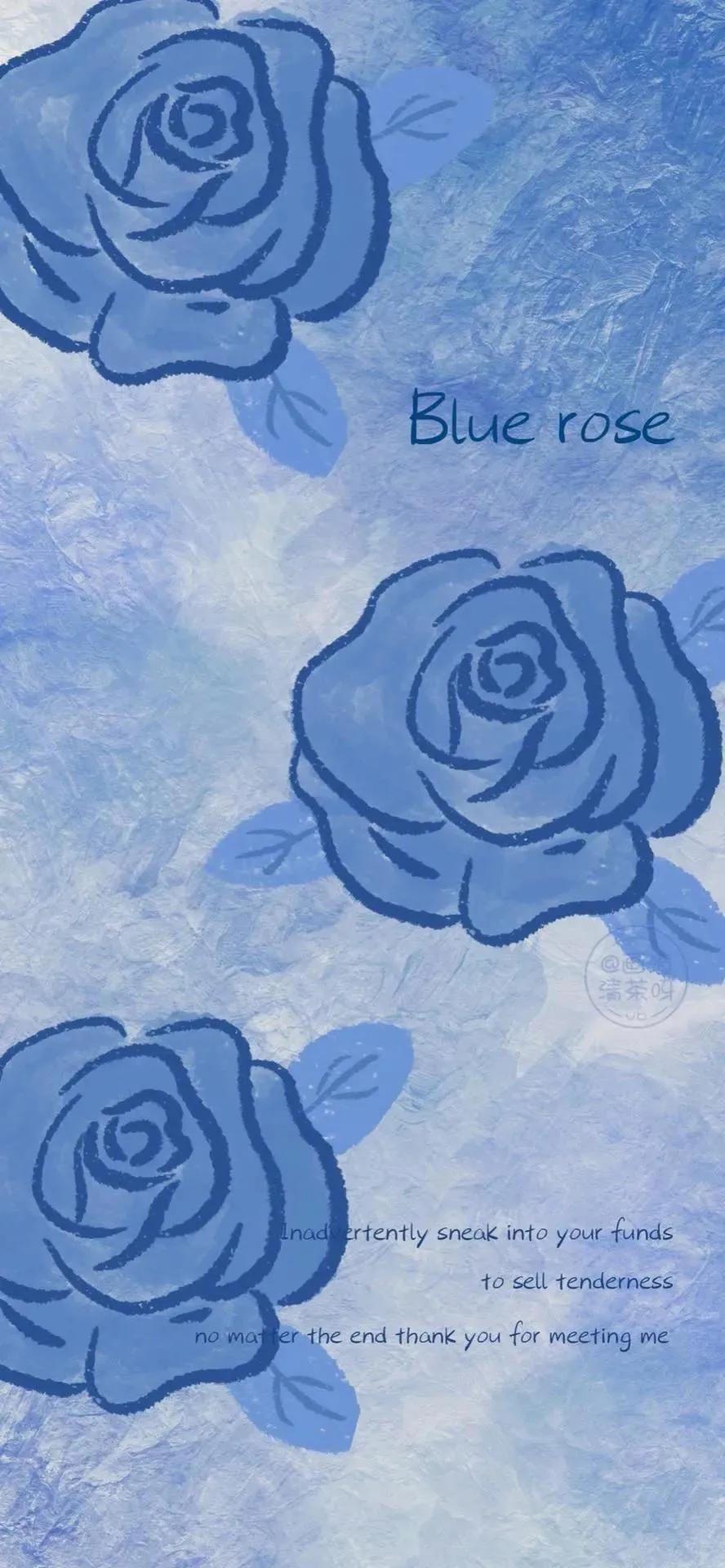 蓝色妖姬花束壁纸,花朵壁纸蓝色