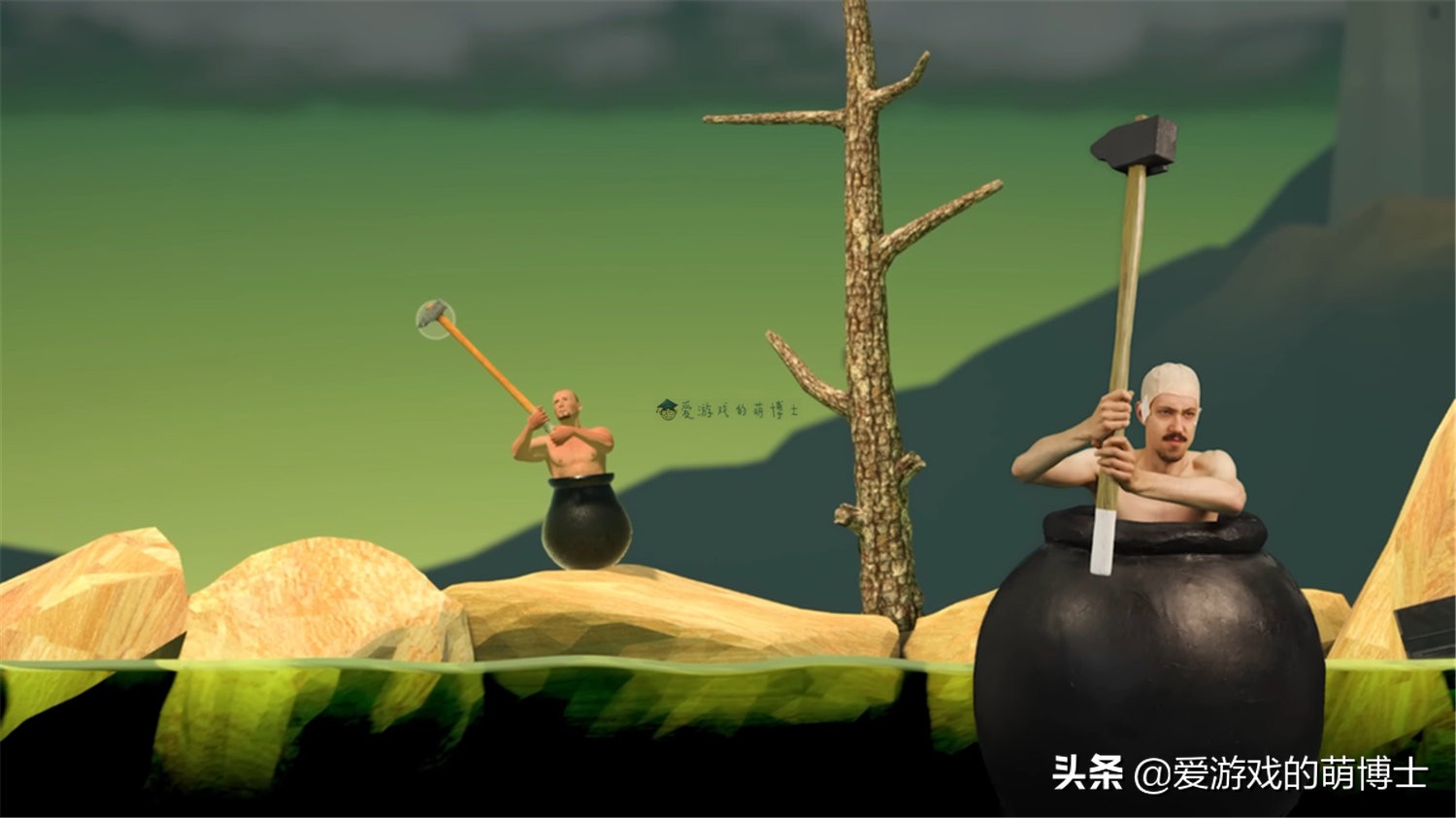 德国玩家打扮成壶男玩老游戏《掘地求升》，最后身心俱疲