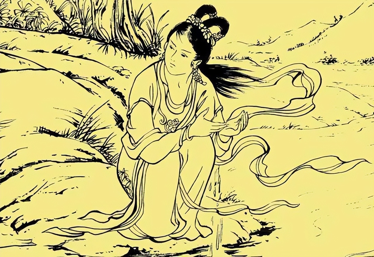 美妇河边洗衣，少年要对她无礼，美妇说：你把鞋子脱掉，我就从你