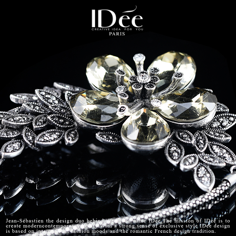 七彩石笑脸项链女轻奢小众设计感,闪钻设计感气质轻奢s925项链