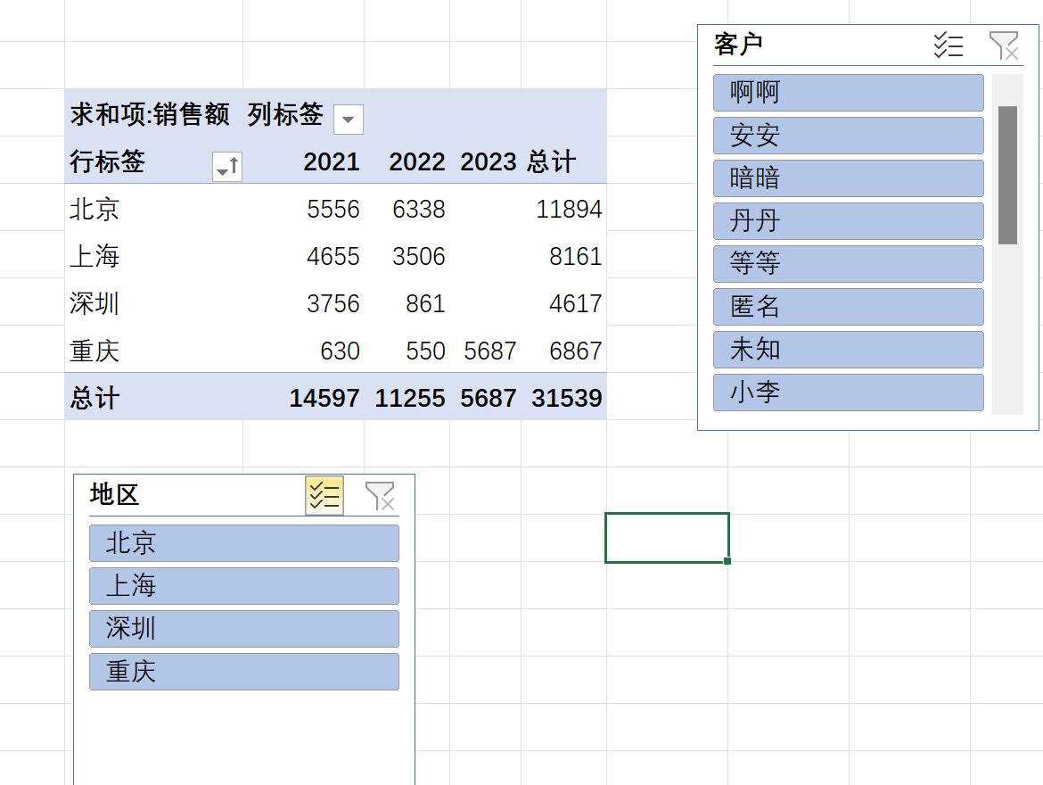 认识Excel和基础功能（数据透视表）上篇