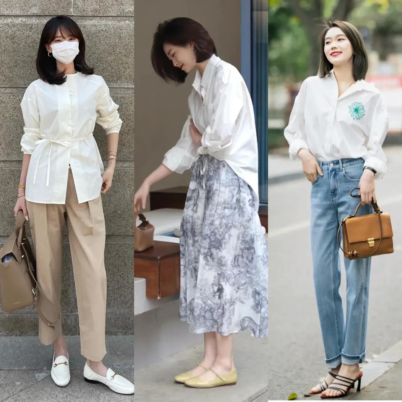 经典的白衬衫如何一衣多穿,白衬衫怎样穿出来时髦感