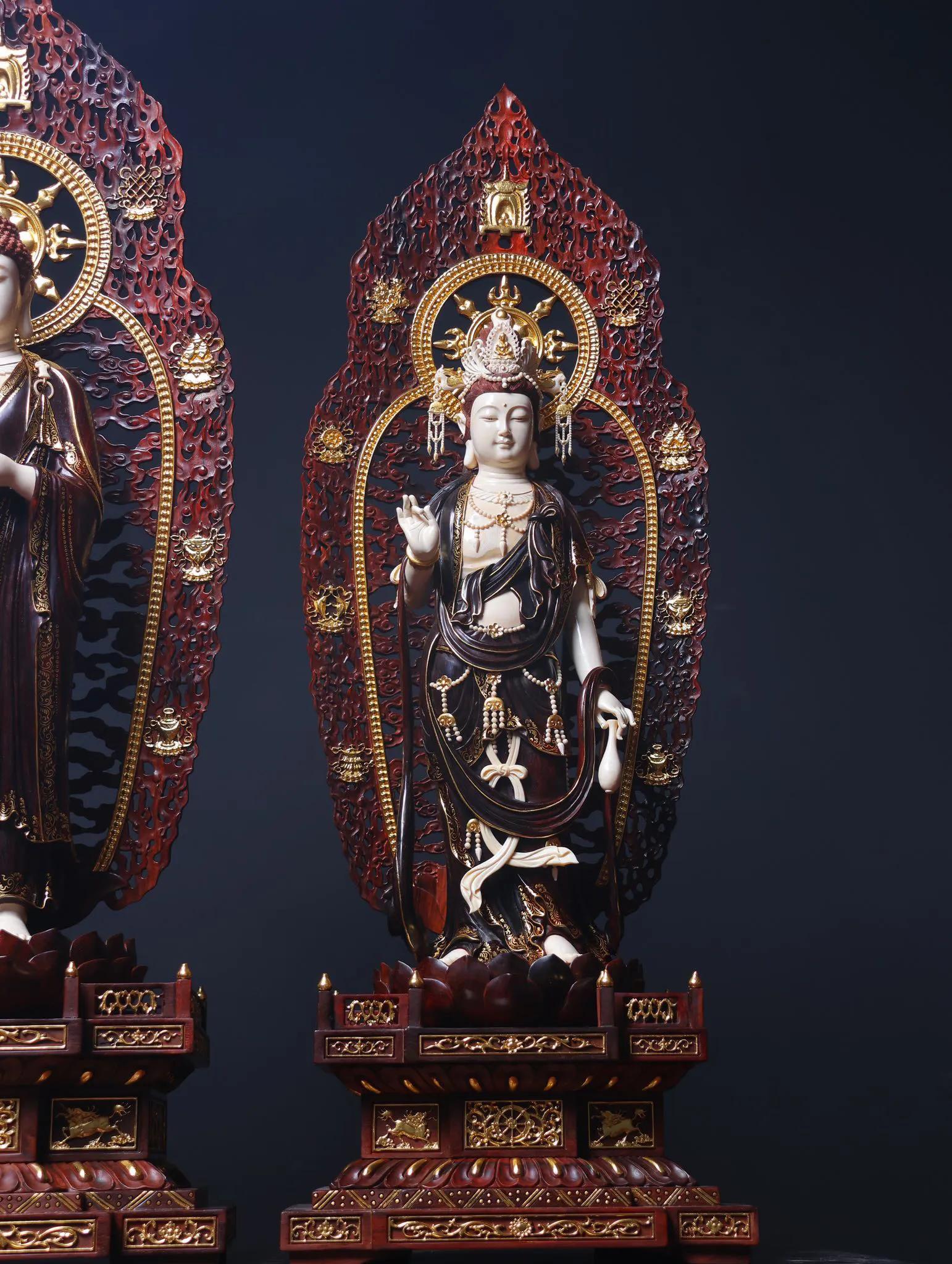 西方三圣接引真实案例,西方三圣挂画