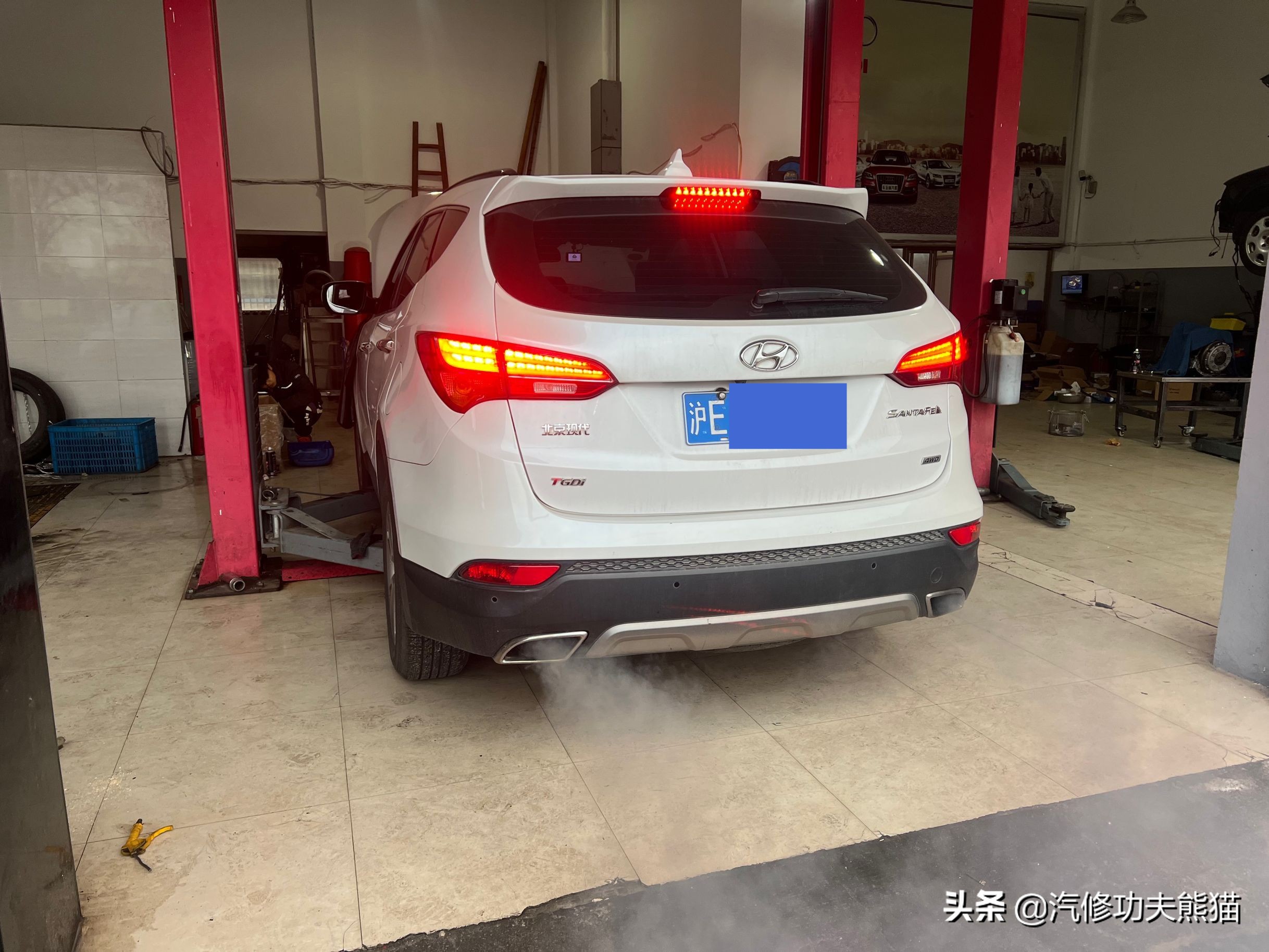 全新胜达大修,现代全新胜达9万公里烧机油