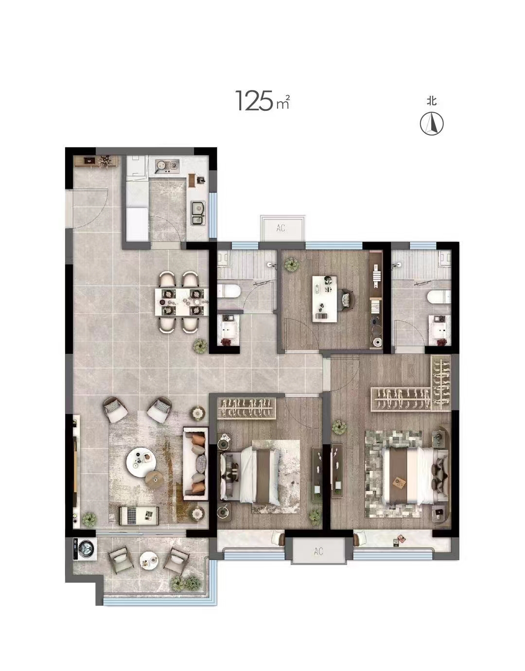 济南天桥区125平金地湖城风华装修,济南金地湖城风华简单装修费用