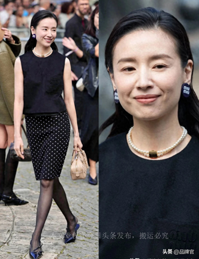 4万元一条!穿上MiuMiu钻石裤钗的董洁,网友:玉女变了