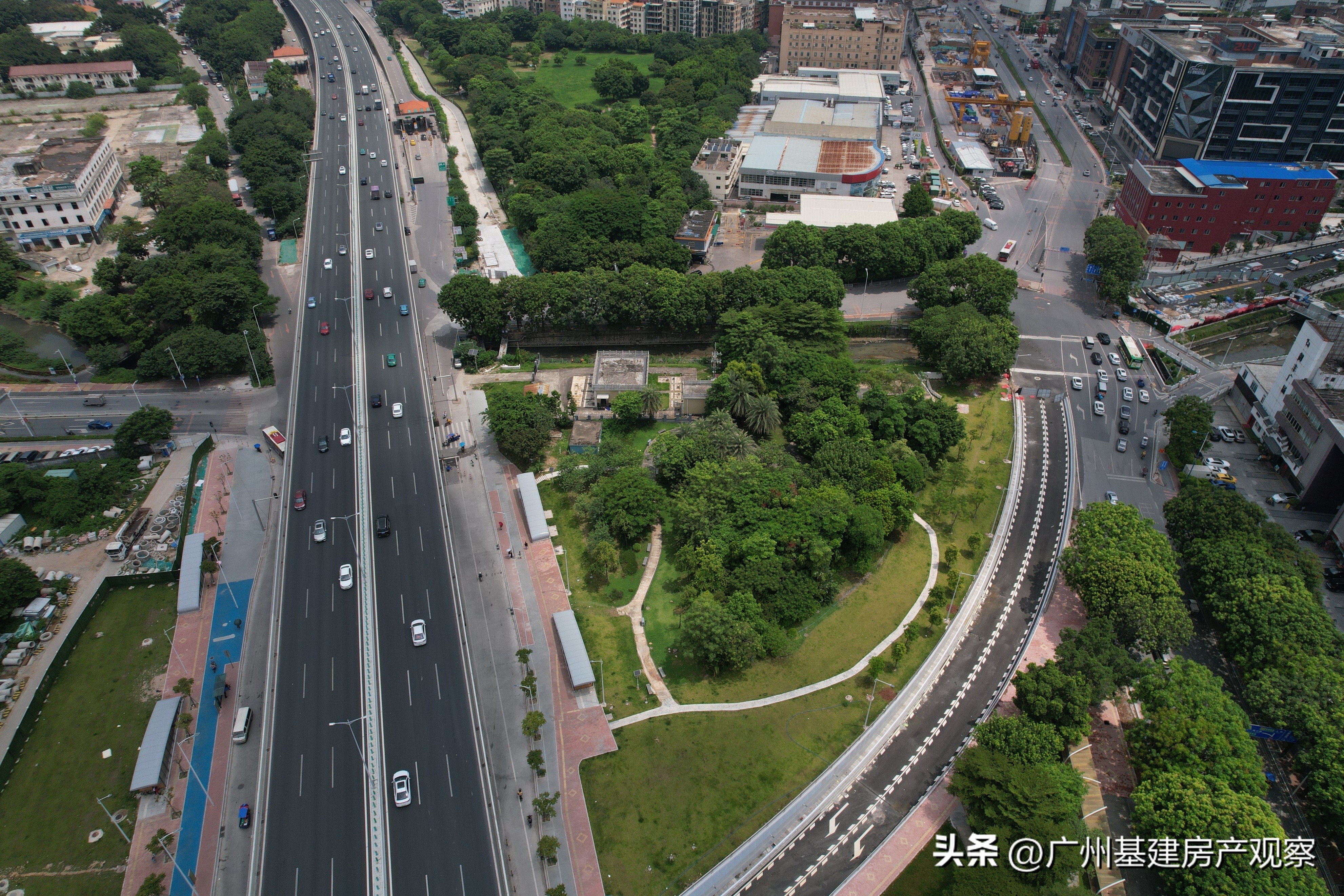 鹤龙一路下穿广花路,广花一路鹤龙路
