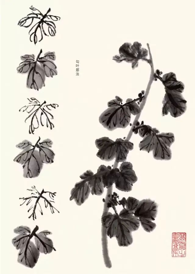 詹仁左写意菊花画法,陈半丁菊花写意画法