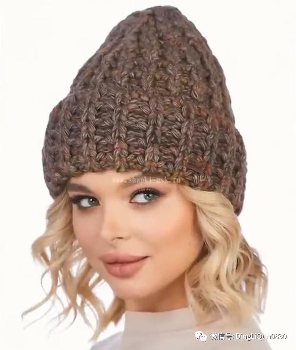 今年最火的5款帽子针织教程,针织冬天的帽子