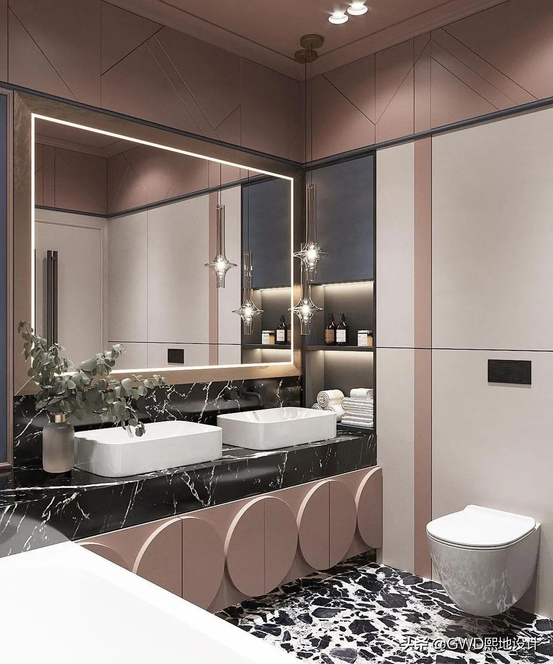 最美卫生间装修效果图,2021最火卫生间设计效果图