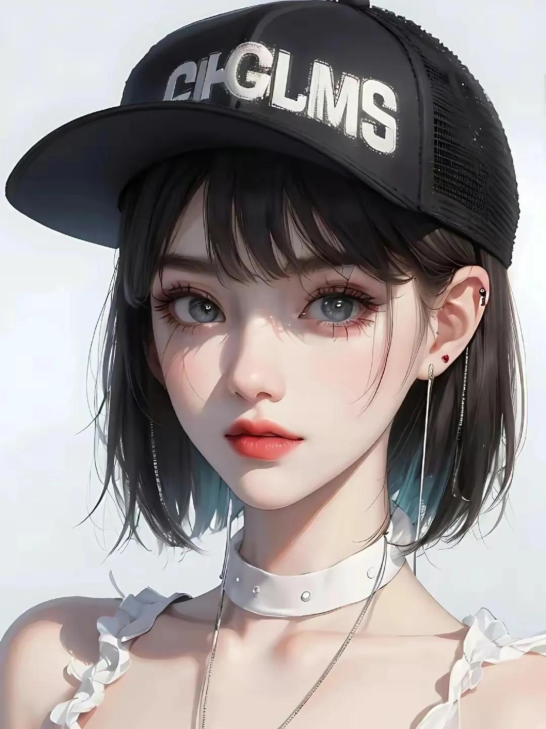 女生卡通头像简约气质短发,短发女人专用微信头像卡通