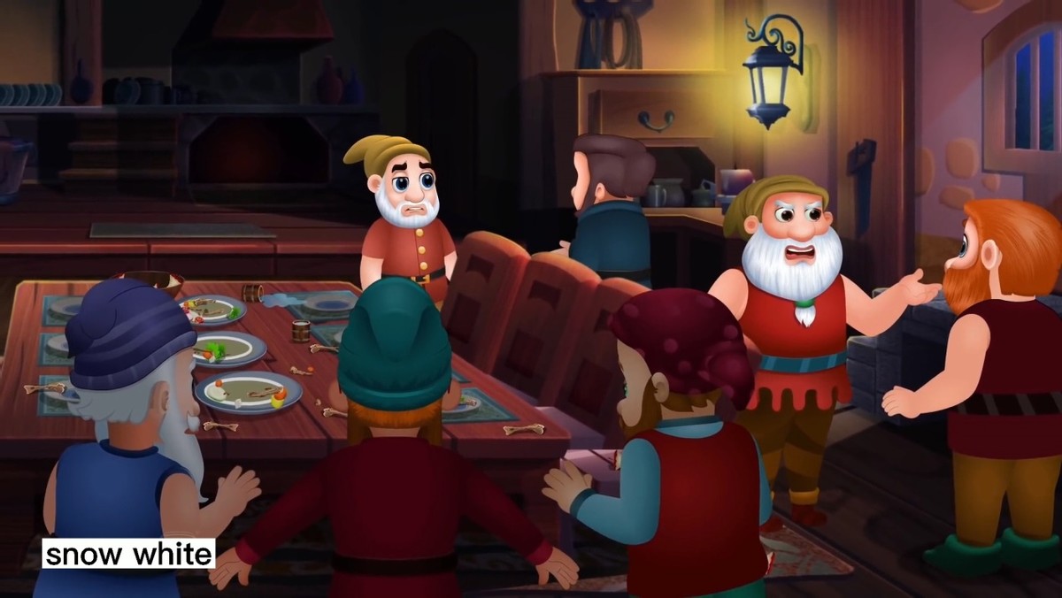 白雪公主中英绘本,格林童话故事绘本白雪公主