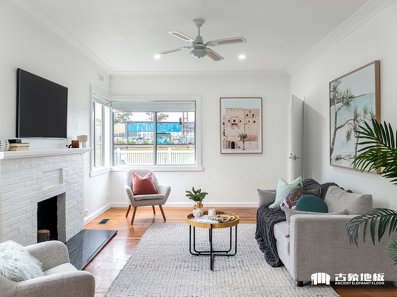 新中式简约木地板搭配效果图,新中式木地板与家具的搭配效果图