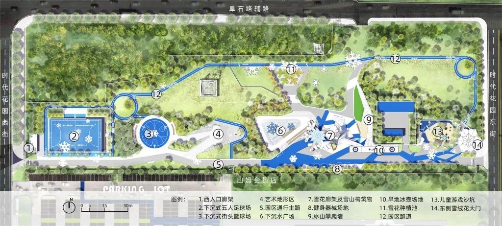 元亩塘公园景观设计,高端公园绿化景观设计