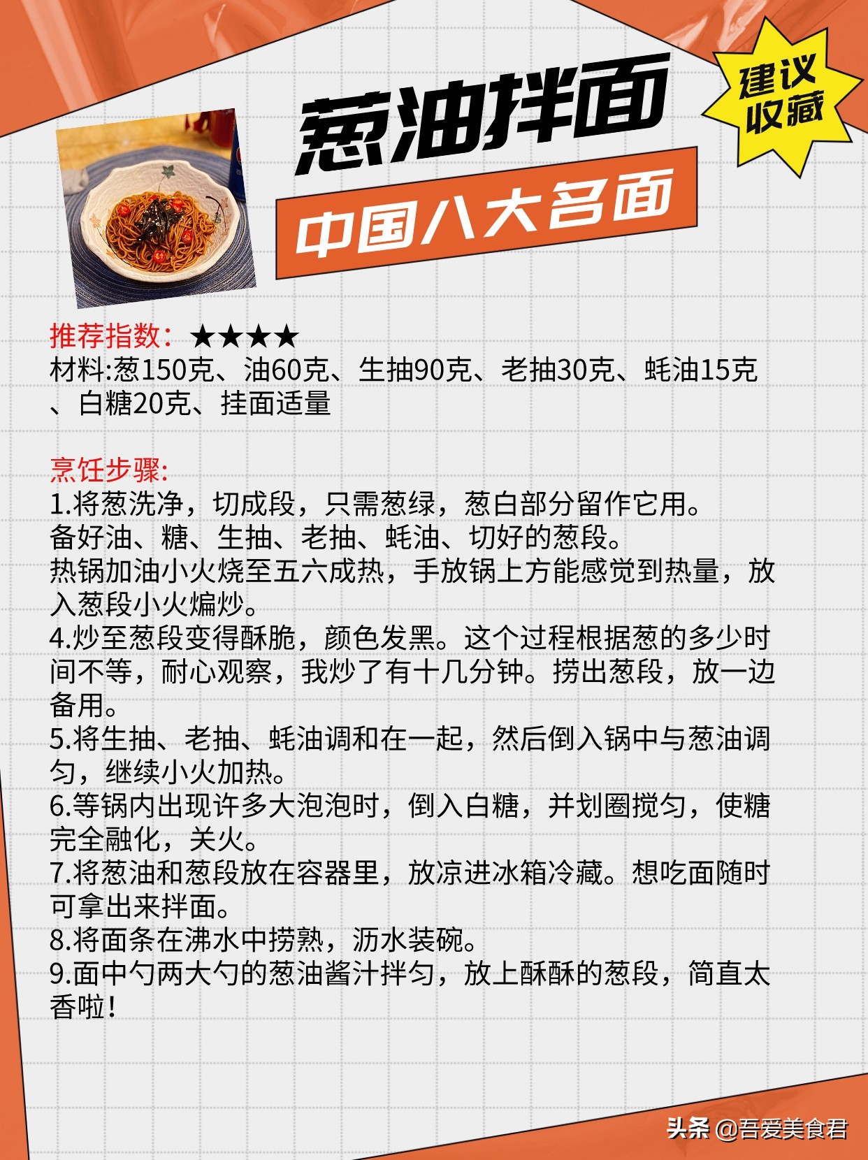 中国十大名面和配方,十大名面三代人传承的独家配方