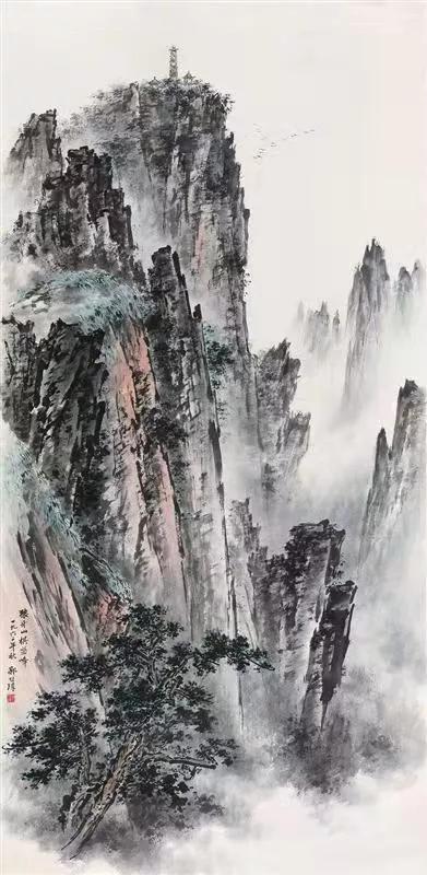 现代山水画名家竖幅作品欣赏,古代名家横幅山水画作品欣赏