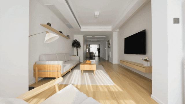 三房二厅北欧原木,130平方三室一厅轻奢极简