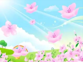 蓝天与花朵唯美图片,唯美阳光花朵图片