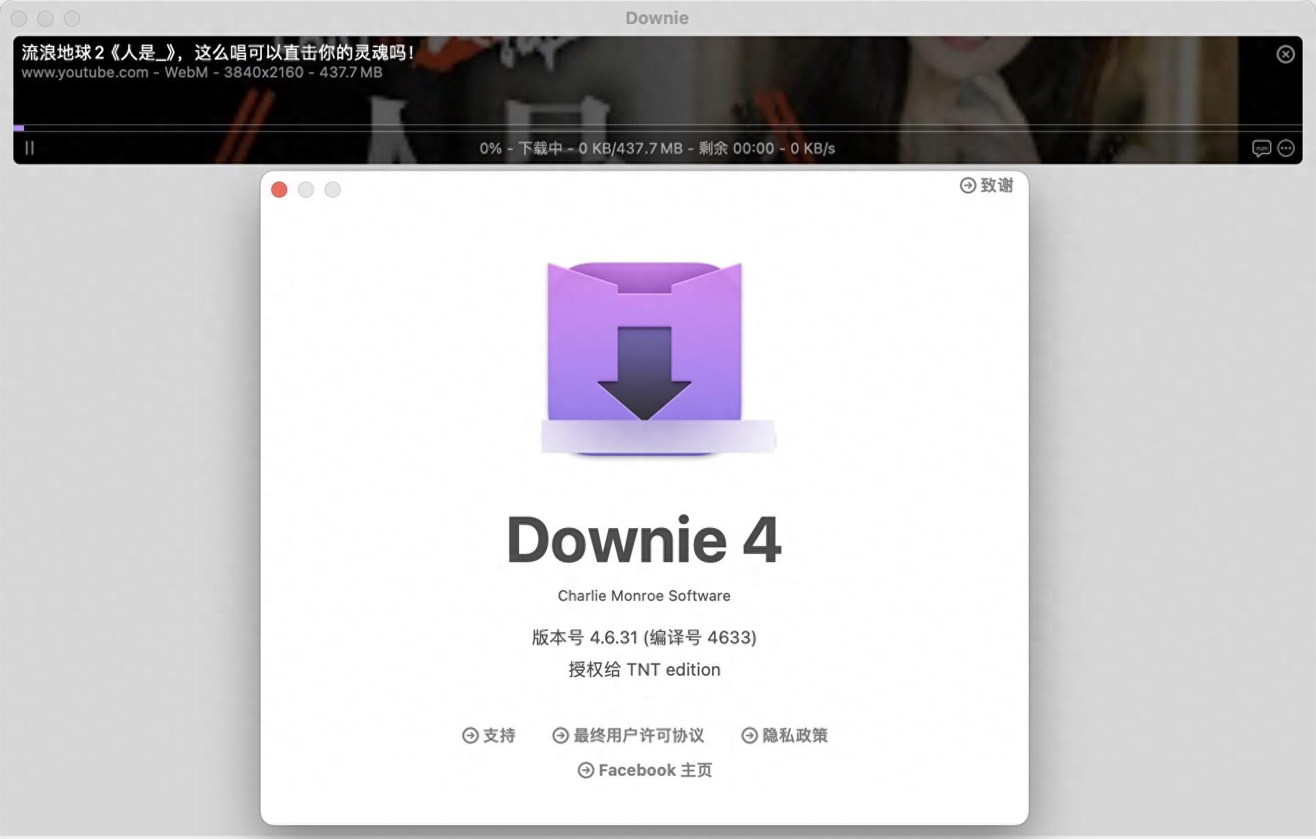“轻松*载下**高清视频！Downie4macv4.6.31全新版本！”