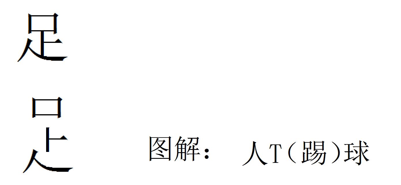 巧解汉字，关爱中国足球，知足常乐。
