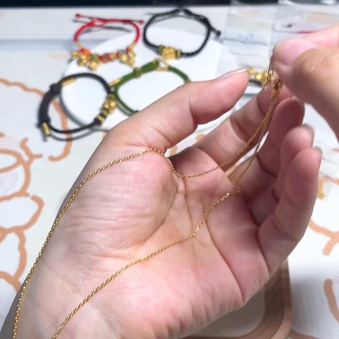 水贝黄金饰品分享,蹦迪手链水贝